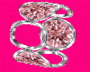 Pink Dia Silver Circle R