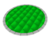 Green oval rug