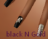 BlackAnd Gold nails