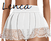 Lace white mini skirt