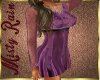 Purple Satin &Lace Dress