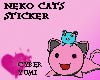 Neko cats sticker