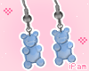 p. gummy blue earrings