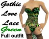 Gothic Love Lace Green