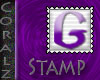 Purple "G" Stamp