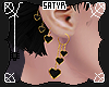 Black Hearts Earrings
