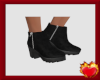 Black Simple Fall Bootie