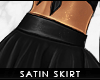 - satin skirt . black -