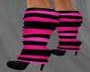 Black Pink Boots