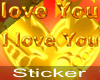 Gold Heart Sticker