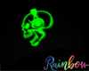 Neon Green DJ Skull 1