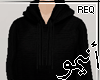 A* boho black hoodie