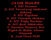 Club Rules Framed 1