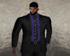 Full black purple Suit