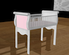 Pink & White Baby Crib