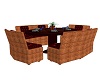 Red Bamboo Dining table