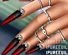 !! Black/Red  & Silver