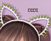 !!D Spike Cat Ears Grren