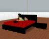 **Red and Black Pose Bed