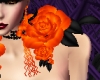 Orange/Black Floral Wrap