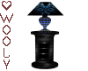 stand w lamp blue blk