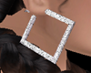 Silver Square Hoops