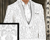 white brocade suit ANI M