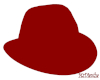 Men red bowler hat