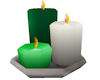 !Candle set 3 greenwhite