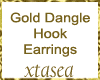 Gold Dangle Hook Earring