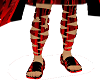 Blood red leg straps