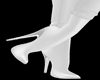 White Satin Boots