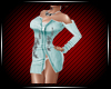 Ice  Blue Zpper Dress