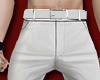 A| Pants W+Belt White