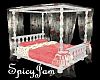 Crystal Canopy Bed Pink