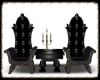 2 gothic chairs&table