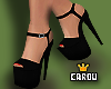 c. black high heels