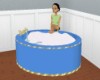 Blue Bubble Bath Tub