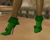 Green Lace Ankle Boots
