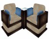 Blu Brown Corner Chairs