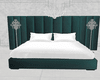 dark green bed