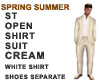 ST OPEN SHIRTSUIT CREAMW