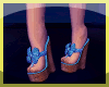 (C) Blue Bowknot heels 
