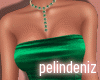 [P] Green velvet dress