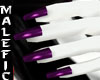 +m+ purple goth nails