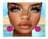 pink ball earring