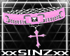 Izy Pink Cross Choker X