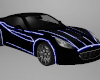 Neon Blue Car
