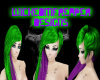 green/purple hair