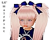 Blue Bling Pigtail Bows